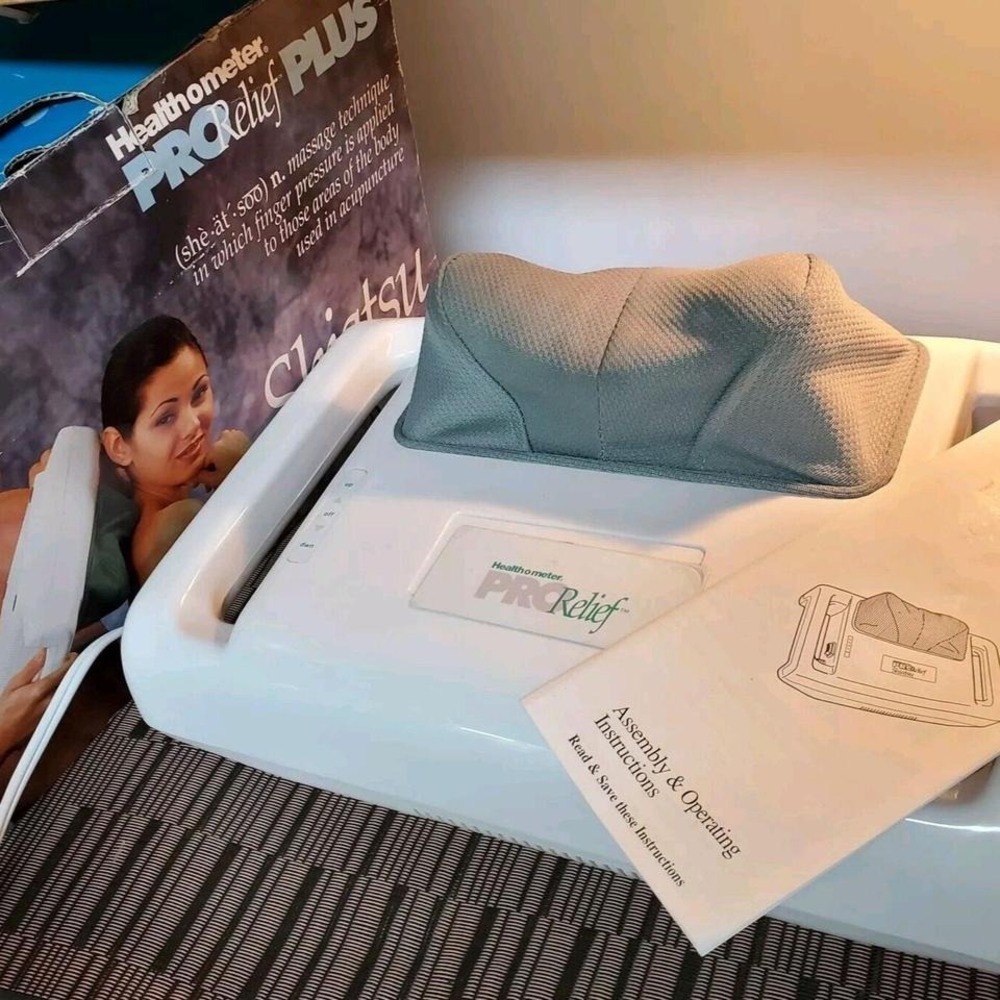 Shiatsu Deep-Kneading Massager Vtg‎ Pain Relief-Box&Manual Portable Gift